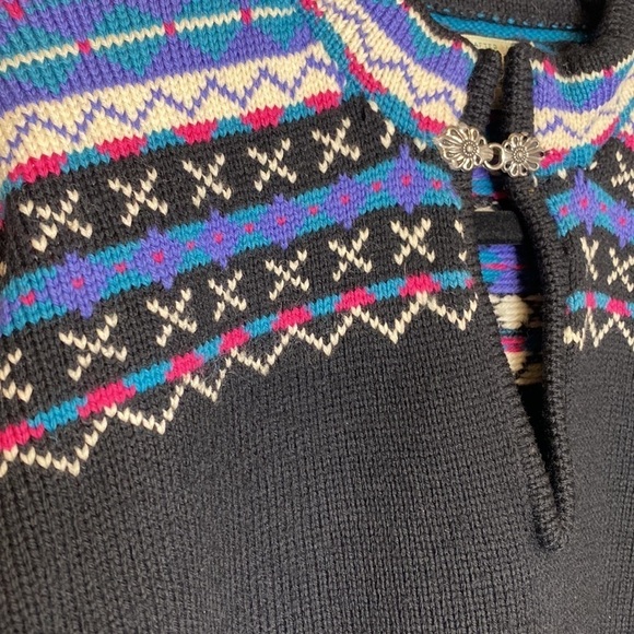 Fair Isle Stowe Woolens Vermont 100% Wool Vintage 1980’s Made In USA - Picture 3 of 11